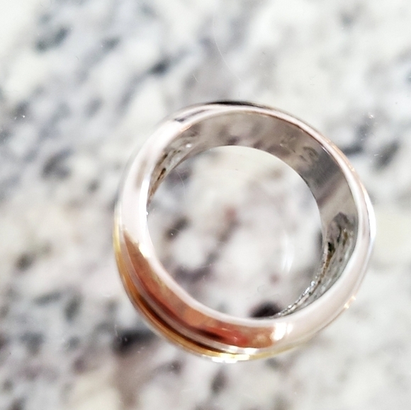 ls Gold Silver Tone Ring - Picture 3 of 6